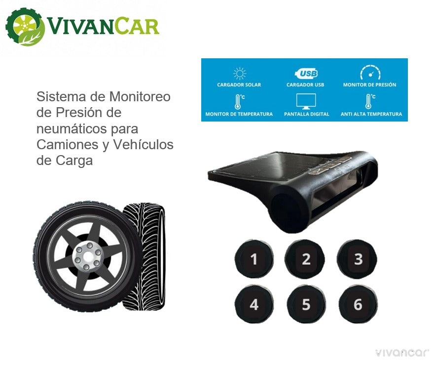Sistema TPMS Externo Hawk 6 sensores