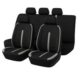 SET CUBREASIENTO POLIÉSTER  NEGRO GRIS  2 MM + ESPONJA
