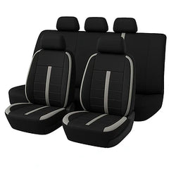 SET CUBREASIENTO POLIÉSTER  NEGRO GRIS  2 MM + ESPONJA
