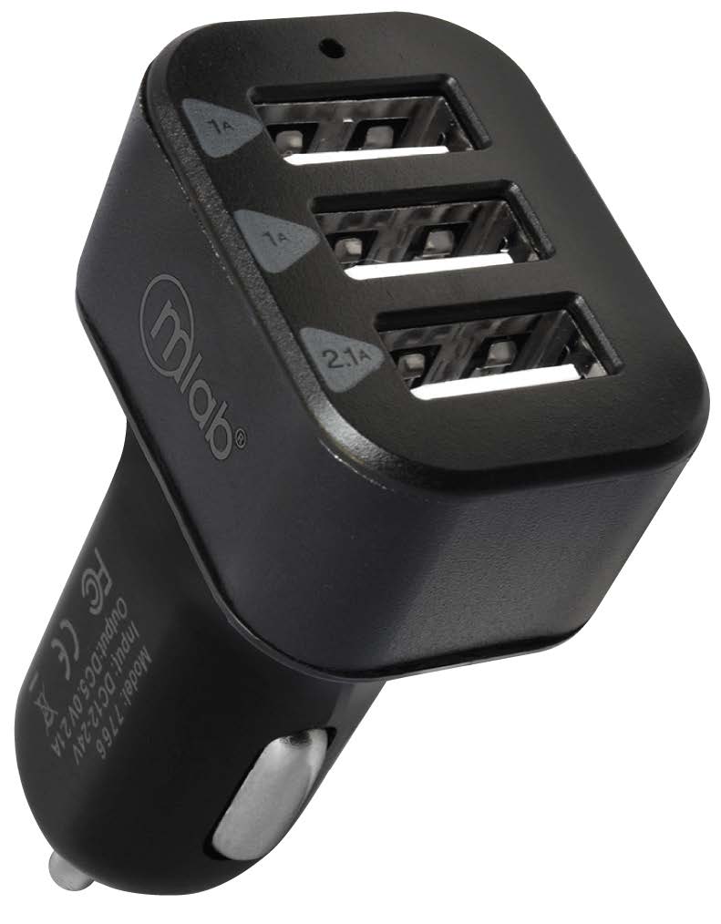 Cargador de Auto con 3 puertos USB