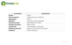 Sistema de Cierre Centralizado Hawk PM-24