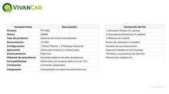 Sistema de Cierre Centralizado Hawk PM-360
